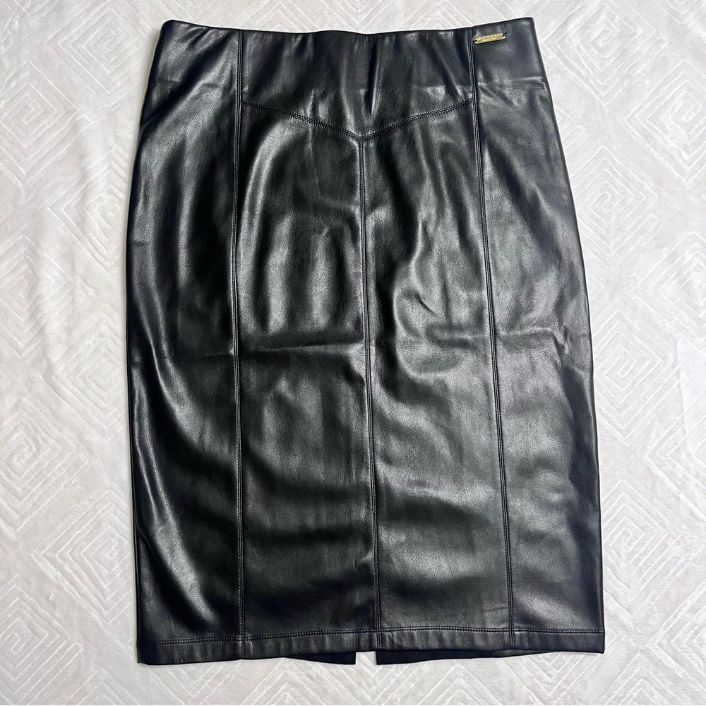 NWT Andrew Mark vegan leather skirt